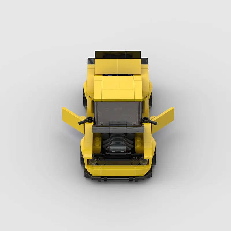Small Particle Building Block Challenger Sports Car Model null