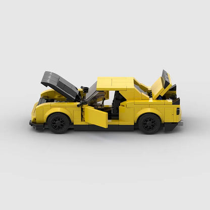Small Particle Building Block Challenger Sports Car Model null