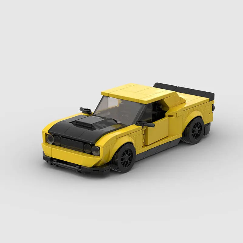 Small Particle Building Block Challenger Sports Car Model null