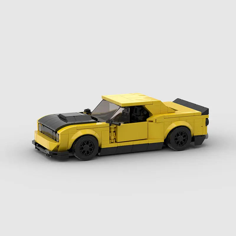Small Particle Building Block Challenger Sports Car Model null