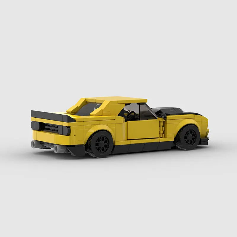 Small Particle Building Block Challenger Sports Car Model null